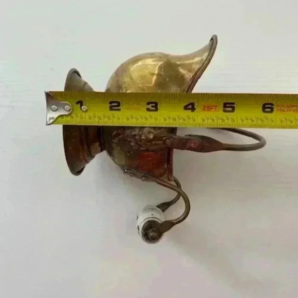 Antique Hand Crafted Pitcher With Lion Heads & Blue White Painted Handle - Picture 12 of 12